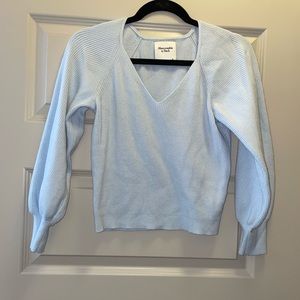 Abercrombie Light Blue Sweater XS super soft with balloon sleeves